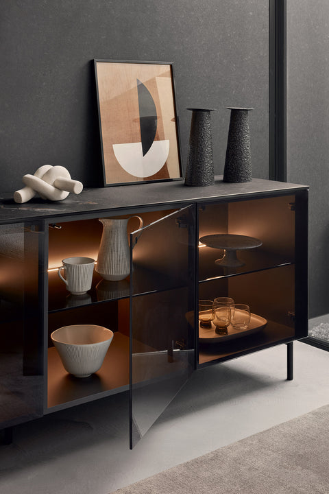 CS6212-2 Crystal Storage 4 Door Cabinet - Calligaris