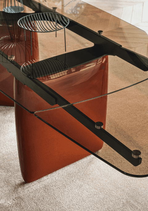 CS4167-SG Riverstone Extending Glass Dining Table