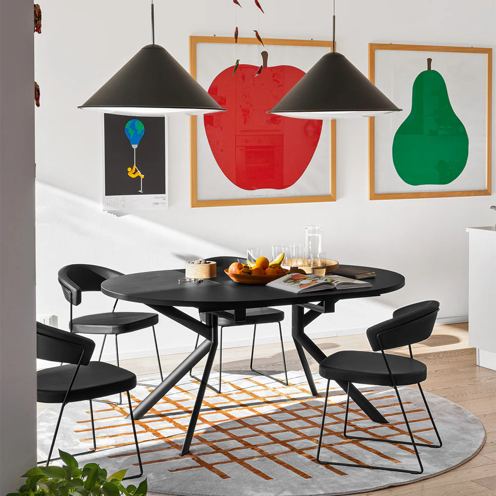 CB4739-E Giove Oval Extension Table for Dining Flexibility