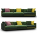 Great Ash Multicolor Bloom Green Sofa