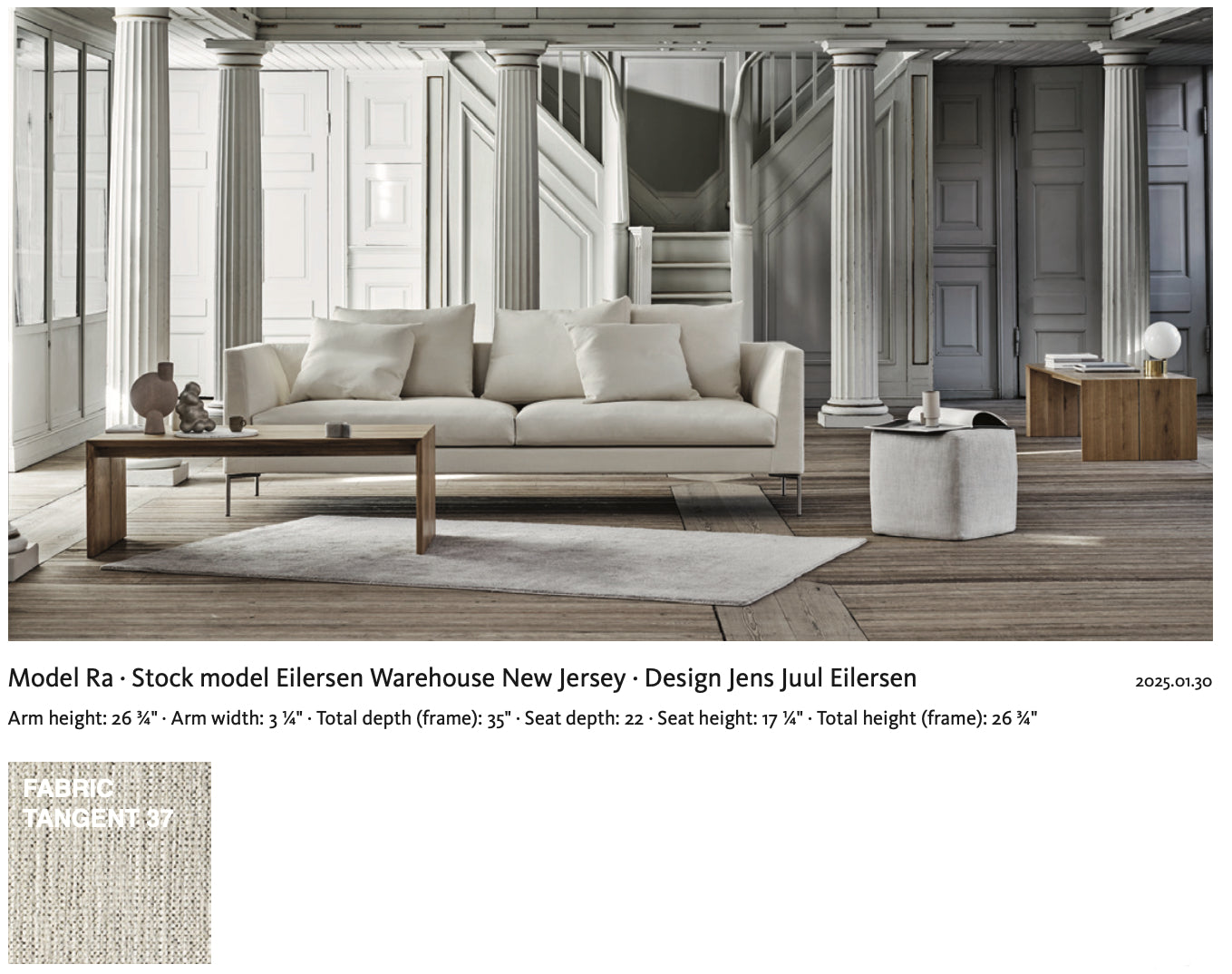 Quick Ship Gravel 7 Ra Sofa by Eilersen at Trade Source Furniture