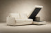 Neah Sofa Bed with Storage Chaise Lounger in Performance Fabric