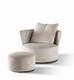 Love Round Lounge Chair and Ottoman by Art Nova