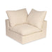 Beige armchair with two cushions on a white background