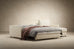 Neah Sofa Bed with Storage Chaise Lounger in Performance Fabric