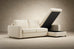 Neah Sofa Bed with Storage Chaise Lounger in Performance Fabric