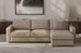 Neah Sofa Bed with Storage Chaise Lounger in Performance Fabric
