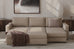 Neah Sofa Bed with Storage Chaise Lounger in Performance Fabric