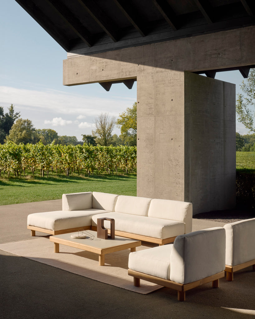 Monocle Outdoor Coffee Table with Concrete Top