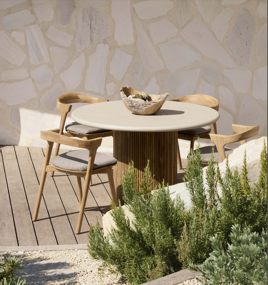 Roller Max Outdoor Concrete Top Round Dining Table - Ethnicraft