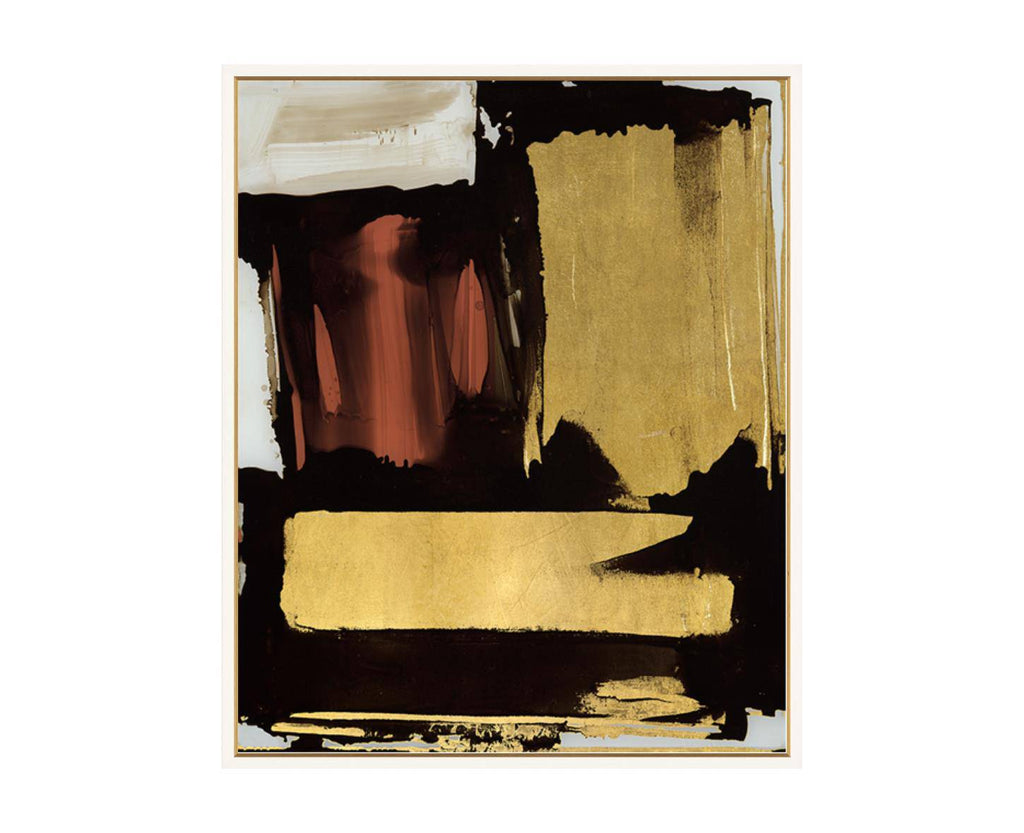 Gold Brushstroke Red Study - Trade Source Furniture