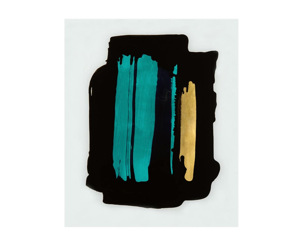 Teal Brushstroke with Gold - Trade Source Furniture