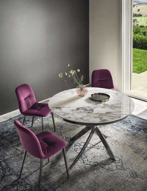 52.86 Barone Round Extending Dining Table by Bontempi Casa - Trade Source Furniture