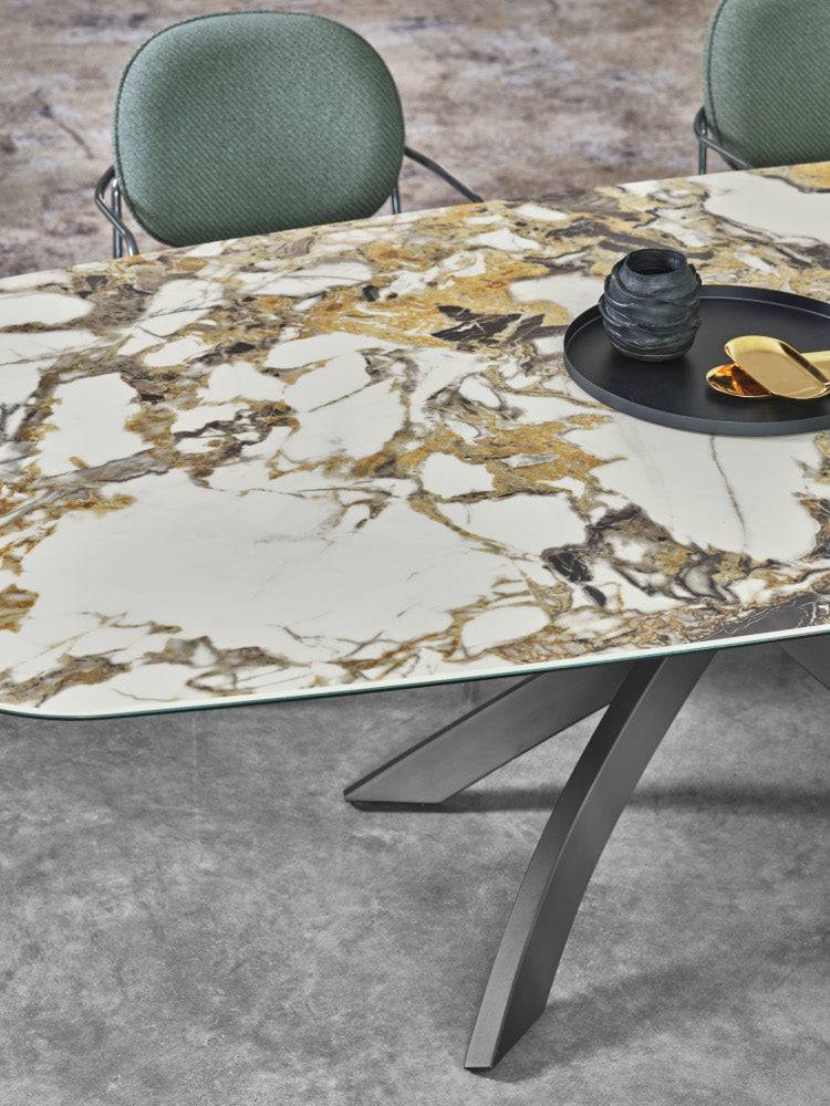 52.89 Artistico Dining Table with Rounded Corners by Bontempi Casa - Trade Source Furniture