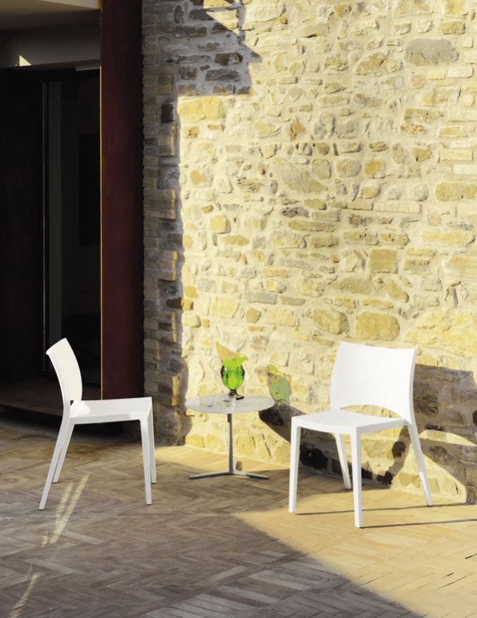 Aqua Stackable Indoor Outdoor Dining Chair by Bontempi Casa - Trade Source Furniture