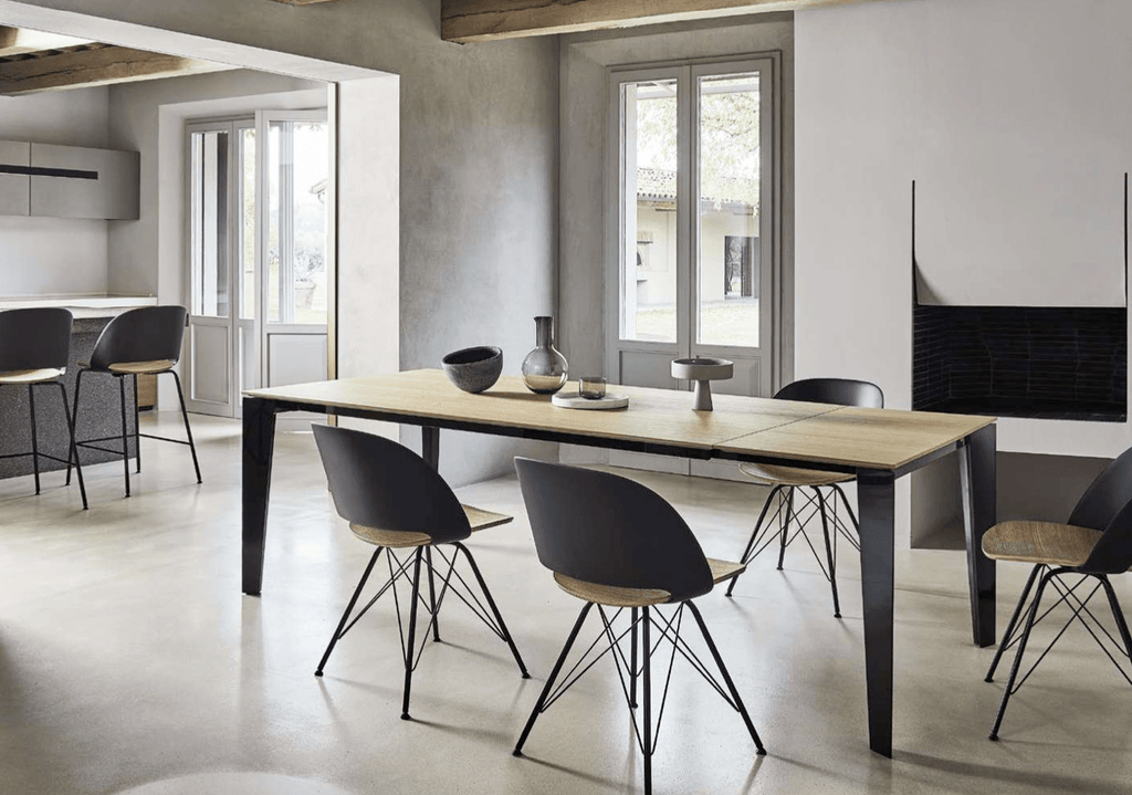 Extending oak table and chairs hotsell