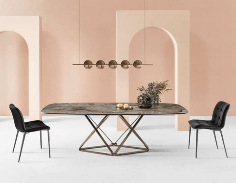 Delta Dining Table with Rounded Corners