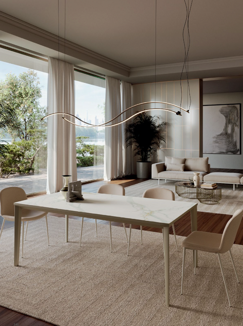 Echo In Extending Dining Table by Bontempi Casa