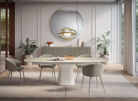 52.18 Podium 67" to 98" Extending Oval Dining Table