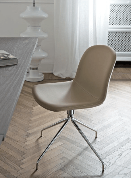 Seventy Hide Leather Dining Chairs by Bontempi Casa - Trade Source Furniture