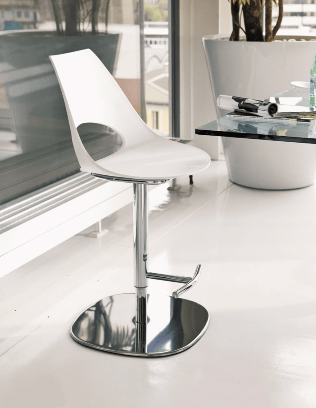 Shark Adjustable Height Stool by Bontempi Casa - Trade Source Furniture