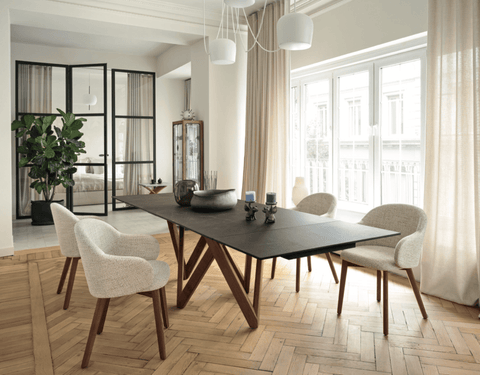 63" to 94.5" Cartesio Wood Extending Dining Table