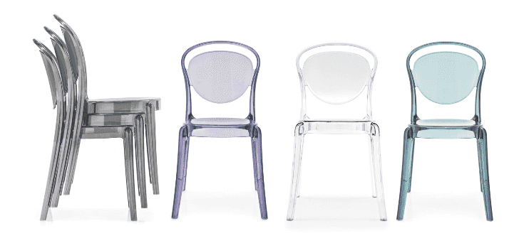CS1263 Parisienne Transparent Cafe Chair Made in Italy by