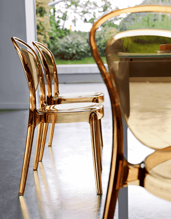 CS1263 Parisienne Transparent Cafe Chair Made in Italy by CS1263 Parisienne Transparent Cafe Chair Made in Italy by