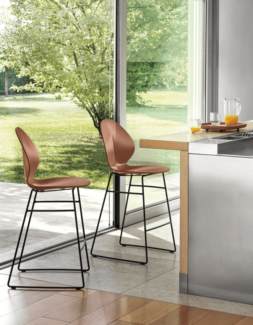 CS1354 Basil Counter Stool with Metal Legs - Trade Source Furniture