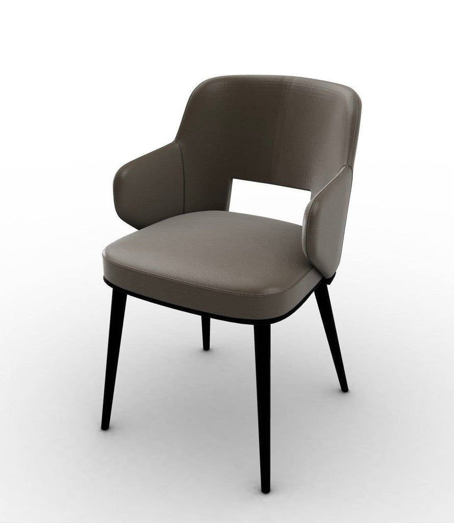 CS1897 Foyer Arm Chair with Metal Legs and Open Back - Trade Source Furniture