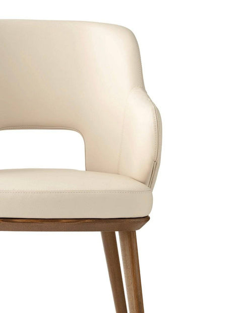 CS2000 Foyer Arm Chair with Wood Legs and Open Back - Trade Source Furniture