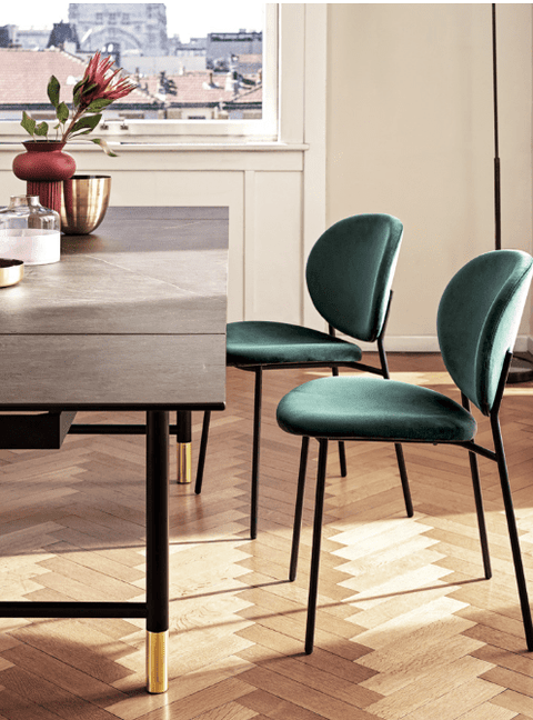 CS2004 Ines Dining Chair with Metal Legs - Trade Source Furniture