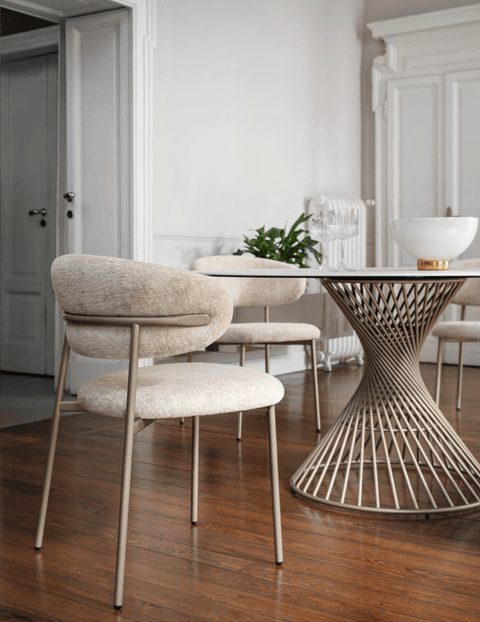 CS2031 Oleandro Dining Chair with Metal Legs