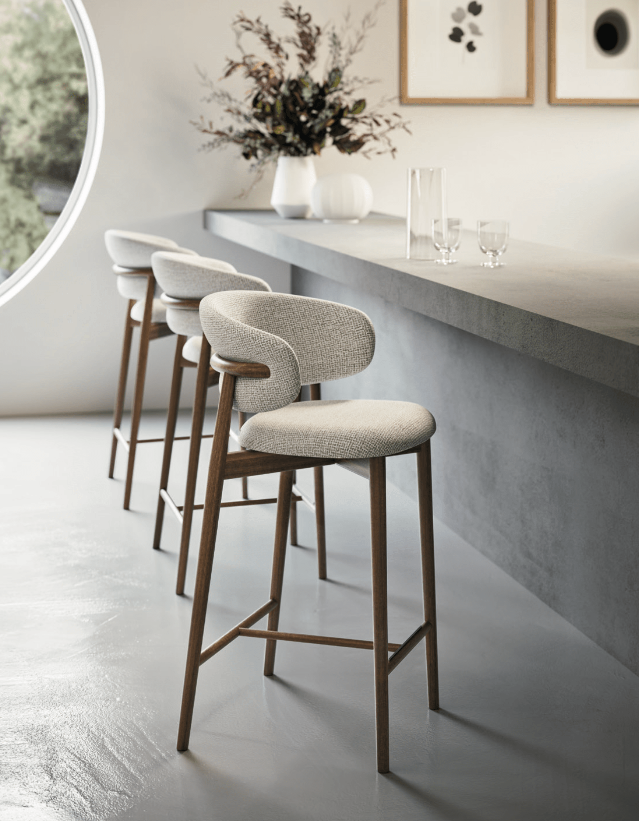 CS2035 Oleandro Counter Stool with Wood Legs Calligaris Reviews