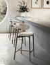 CS2035 Oleandro Counter Stool with Wood Legs - Trade Source Furniture