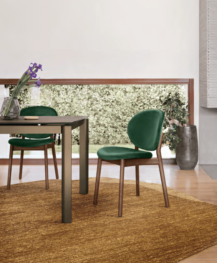 CS2079 Ines Dining Chair with Wood Legs Made in Italy by