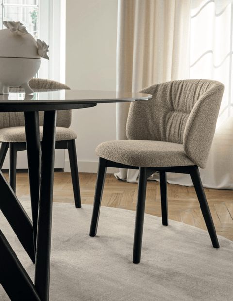 CS2207 Sweel Dining Chair with Wood Legs - Calligaris