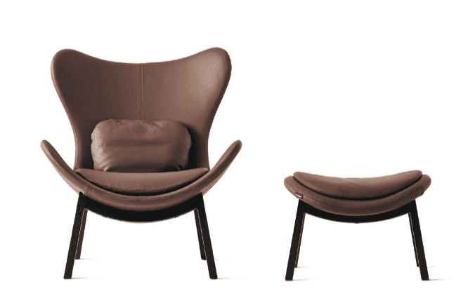 CS3373 Wood Lazy Lounge Chair and Ottoman by Calligaris – Trade