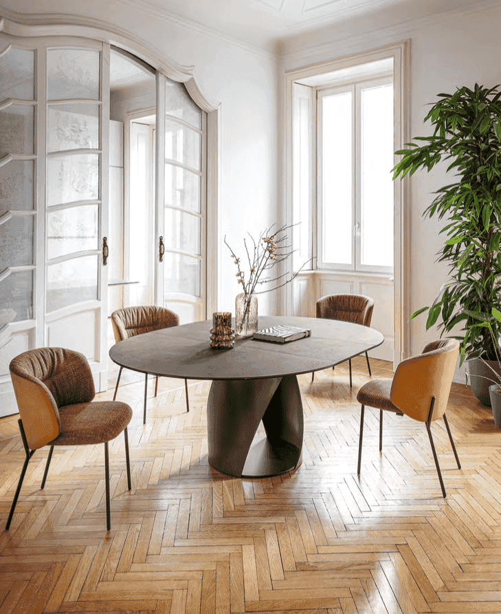 Cyclone Round Extension Table Designed by Calligaris Studio