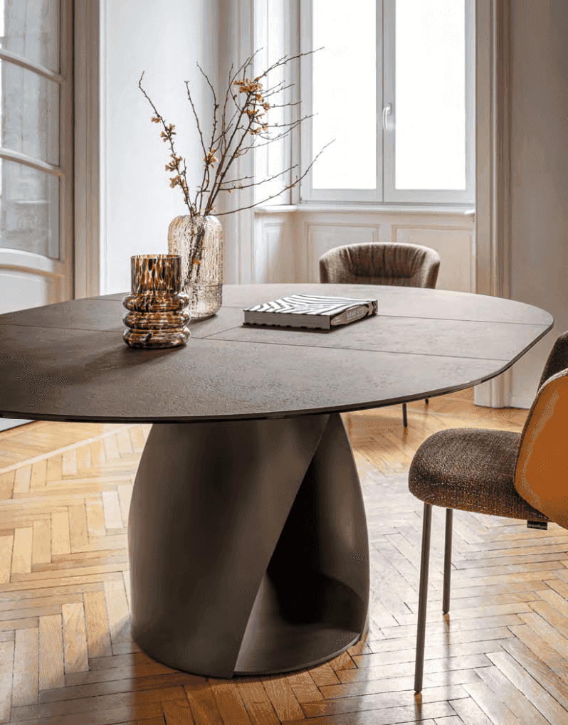 Cyclone Round Extension Table Designed by Calligaris Studio Cyclone Round Extension Table Designed by Calligaris Studio