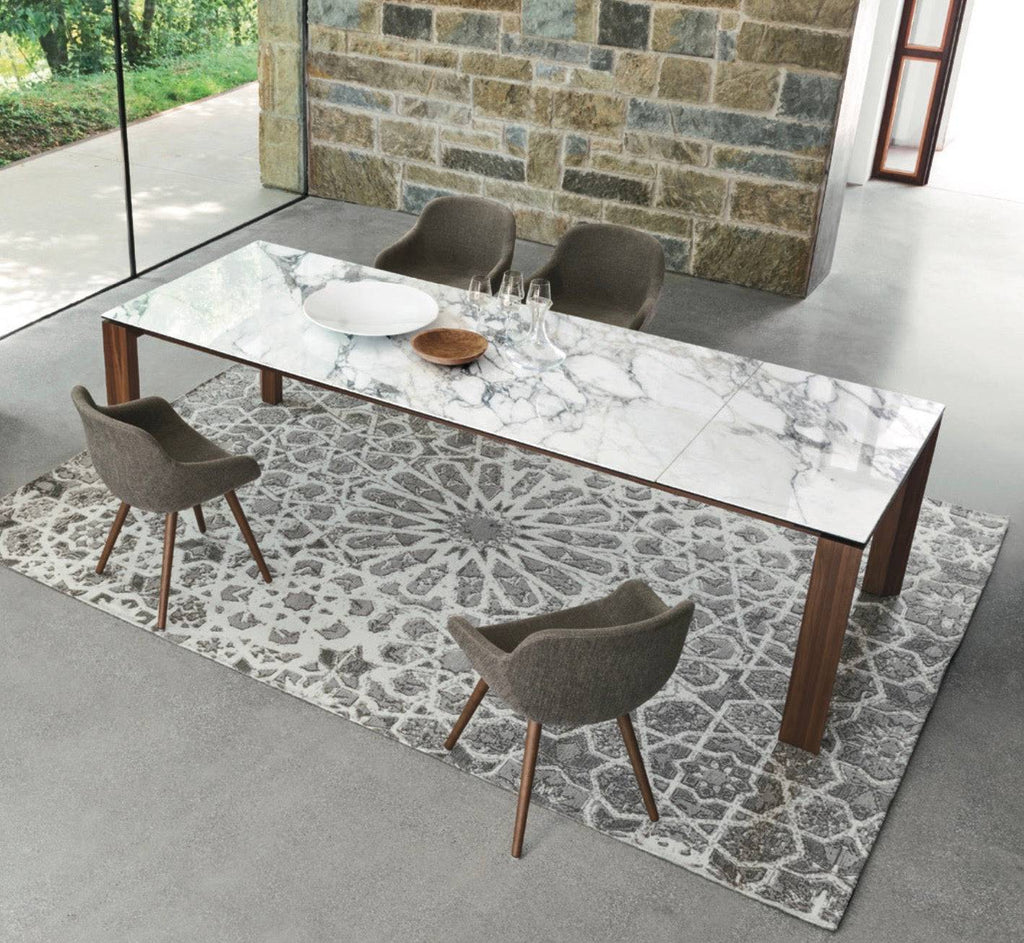 Omnia 86.5in to 110in Extendable Dining Table - Trade Source Furniture