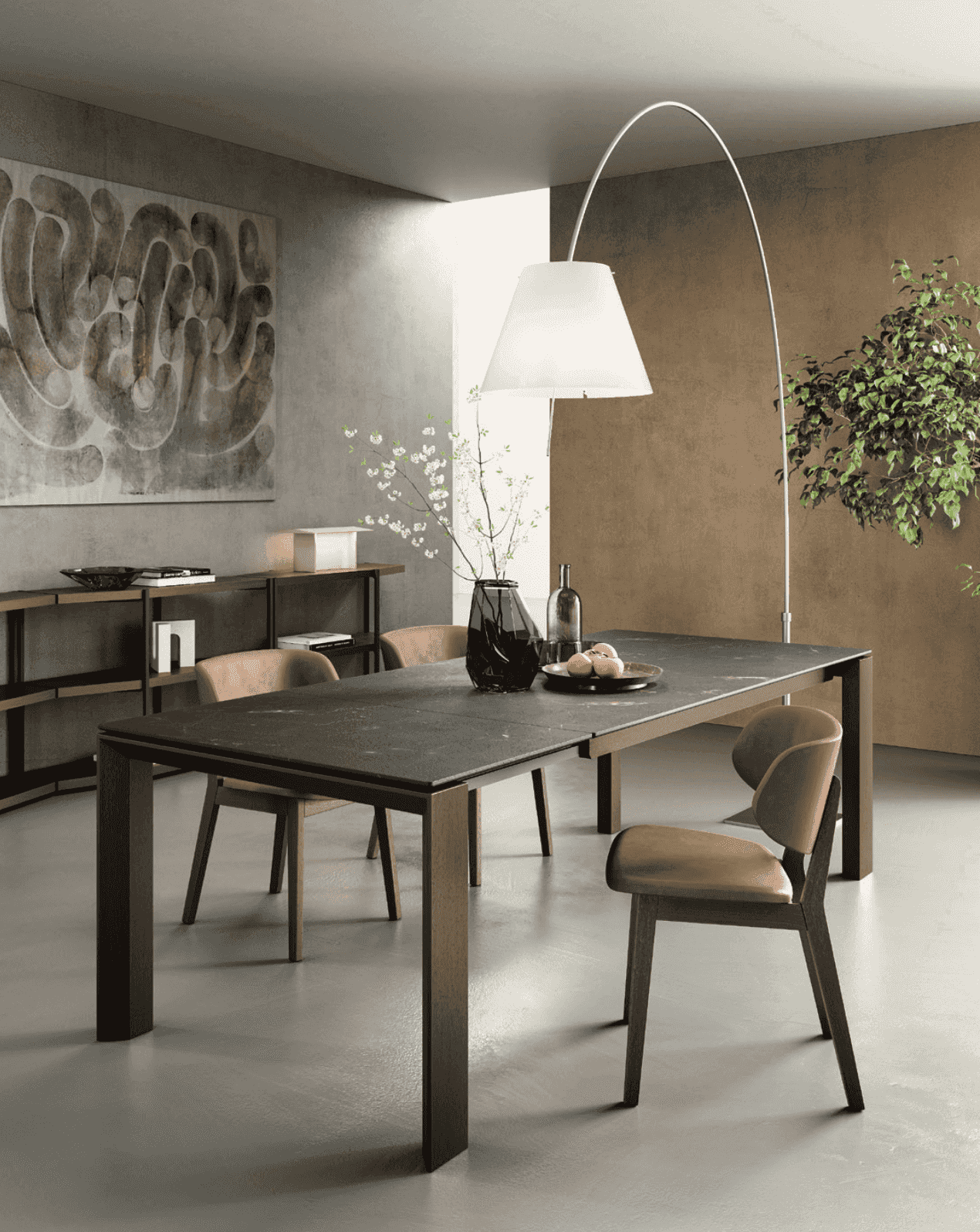 Shop the CS4058-R Omnia 86.5in to 110in Extendable Dining Table by