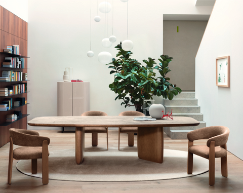 CS4167-FB A Riverstone Elliptical Edge Dining Table