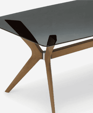 CS18-FB Tokyo Glass Dining Table with Rounded Edges