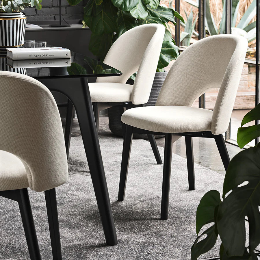 CB2307 Tuka Mid Hole Dining Chair with Wood Legs