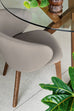 CB2117 Tuka Arm Dining Chair with Wood Legs