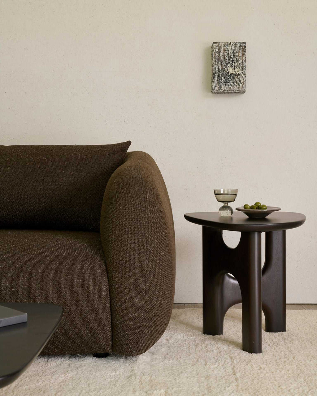 Flow Side Table in Mahogany Rose Brown