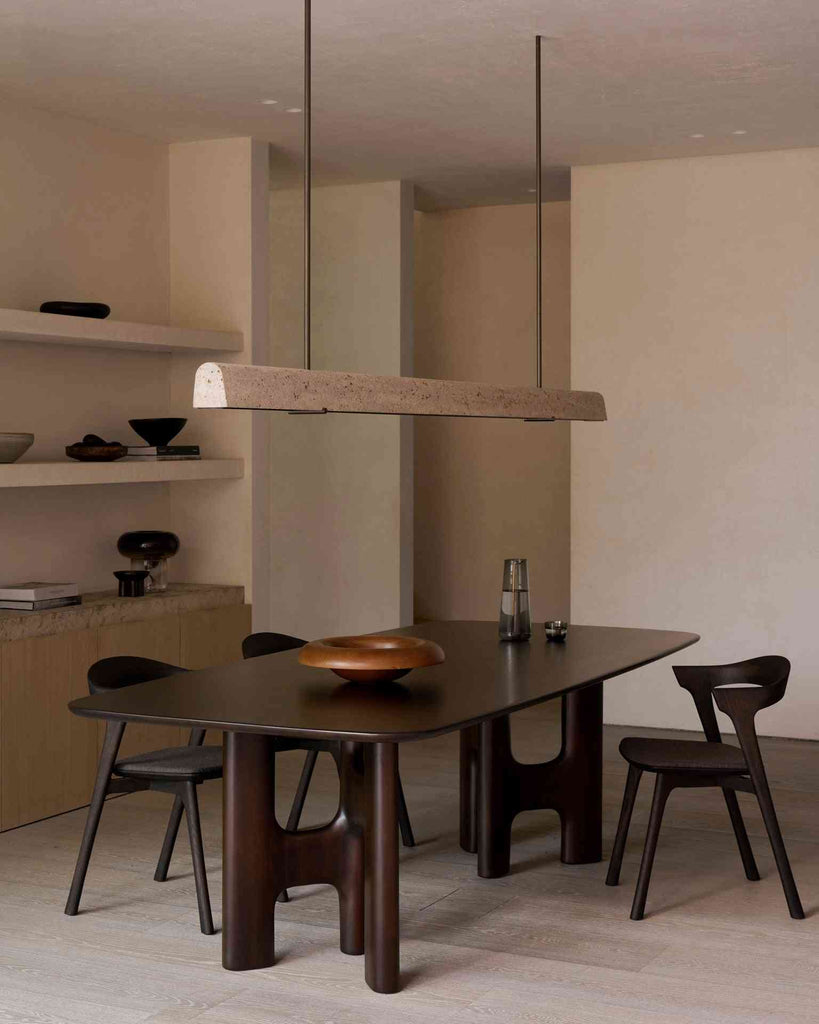 Flow Dining Table in Mahogany Rose Brown