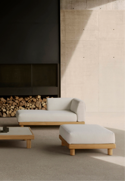 Monocle Outdoor Footstool by Ethnicraft