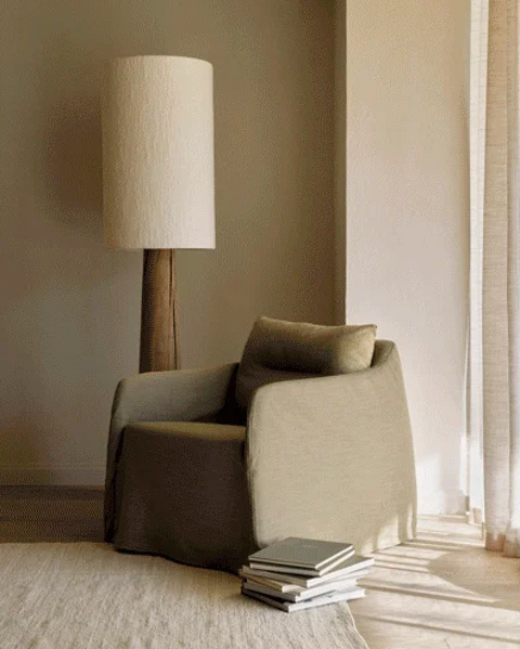 Ethnicraft Weave Sofa and Chair with Removable Covers